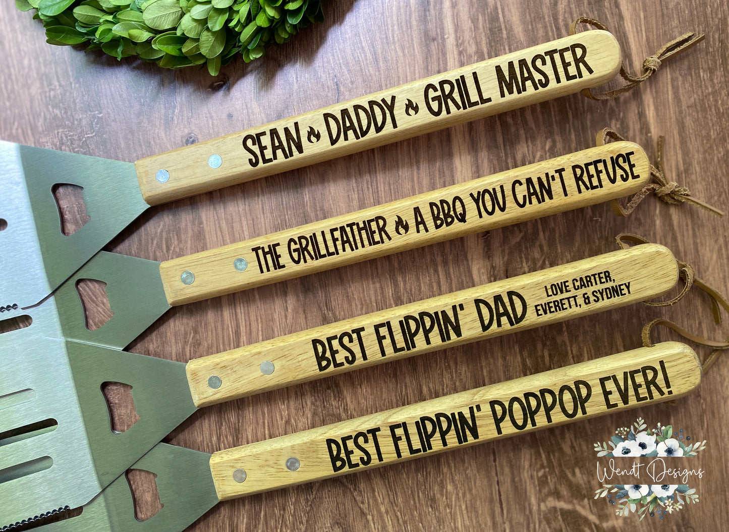 Personalized Grilling Spatula with Built-in Bottle Opener