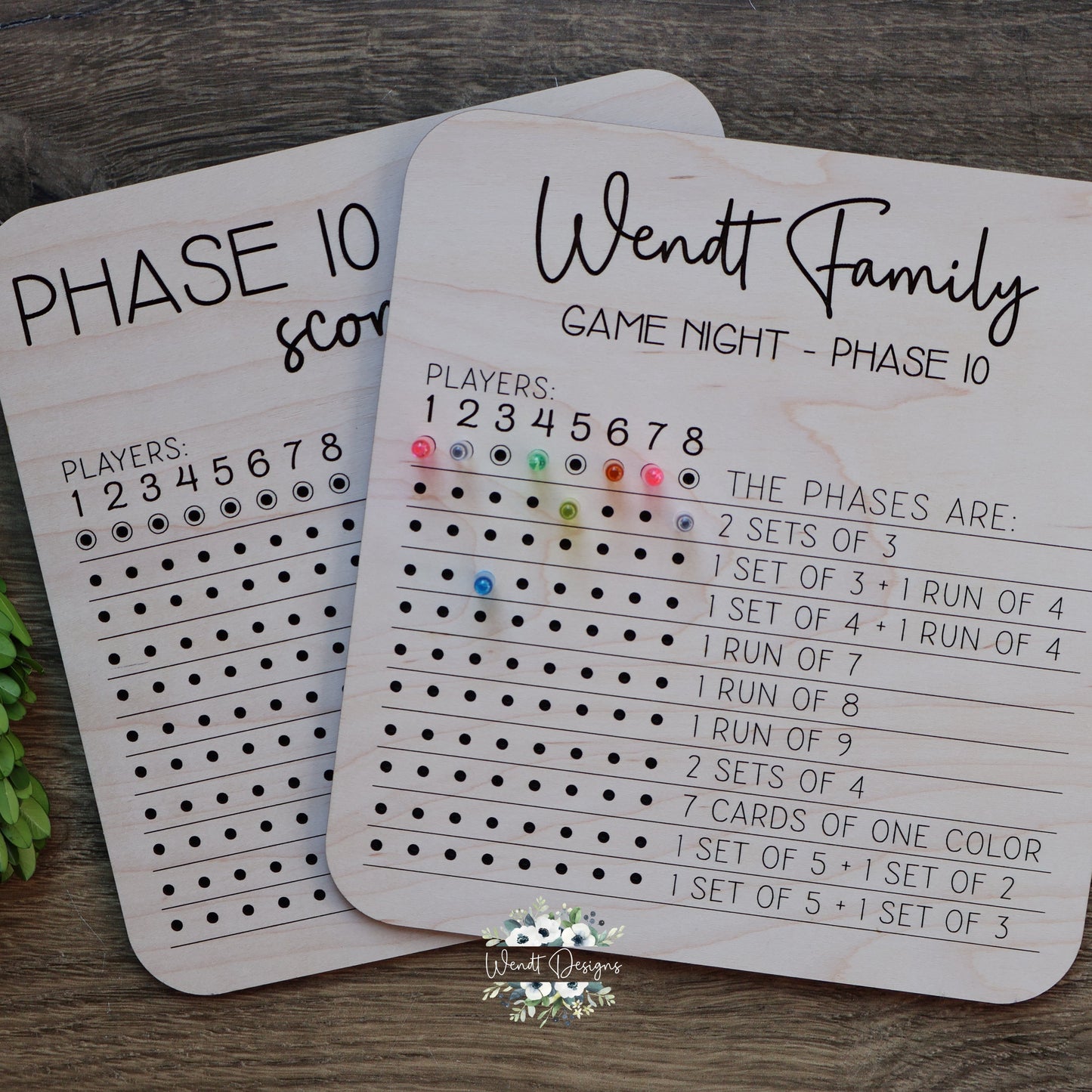 Phase 10 Scoreboards - Personalized and Generic