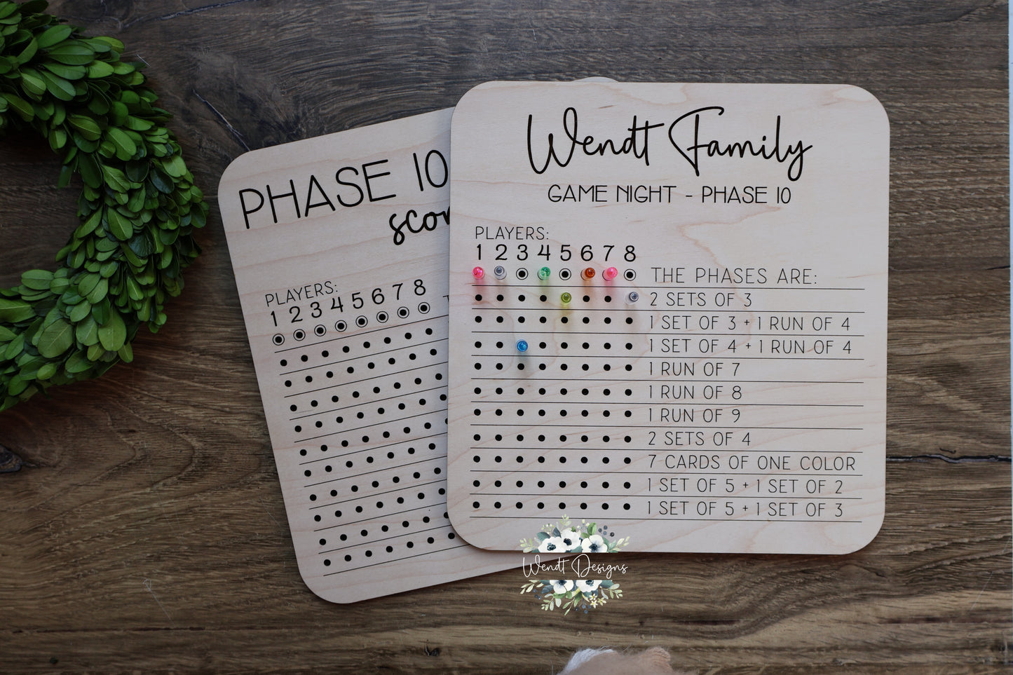 Phase 10 Scoreboards - Personalized and Generic -WS