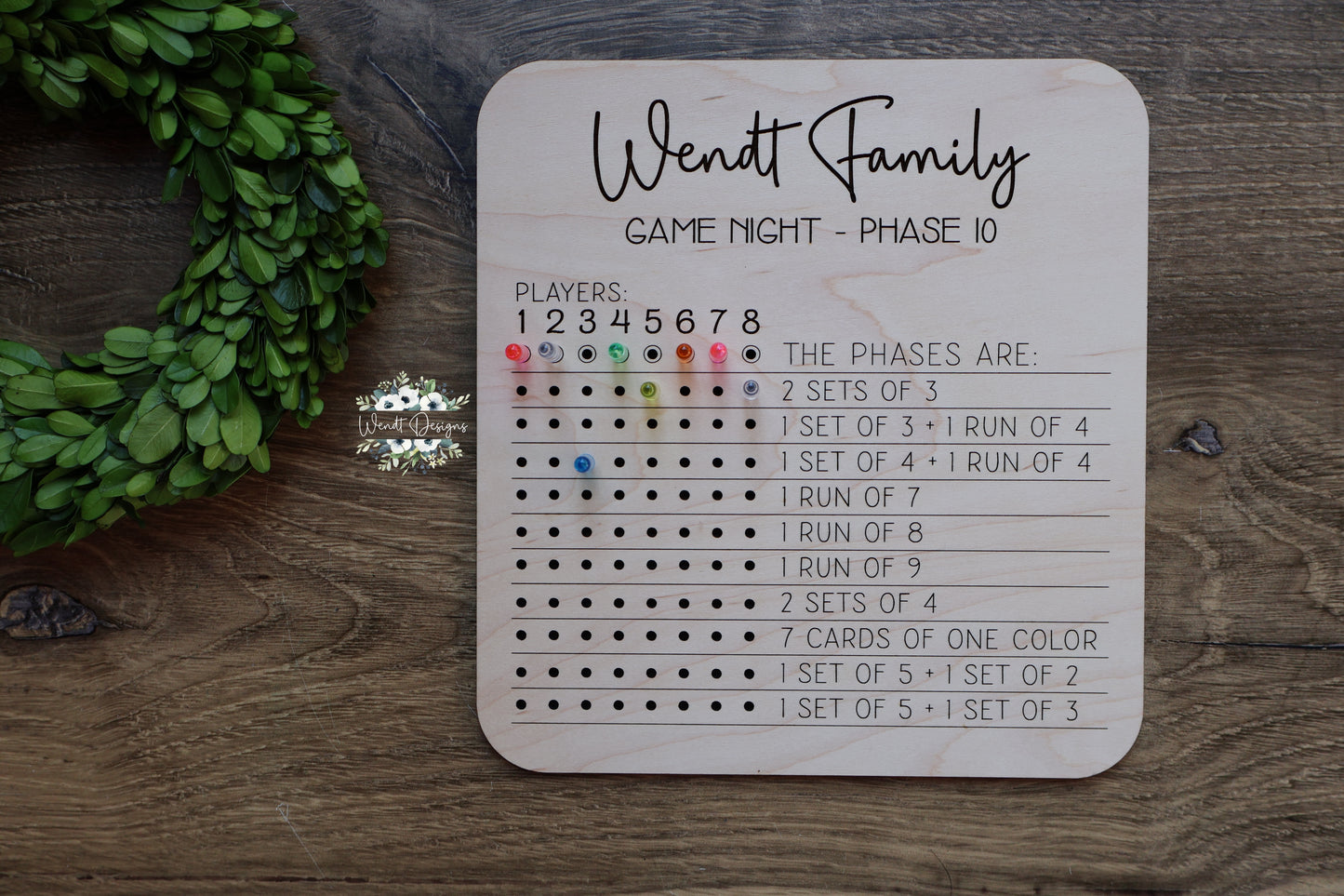 Phase 10 Scoreboards - Personalized and Generic