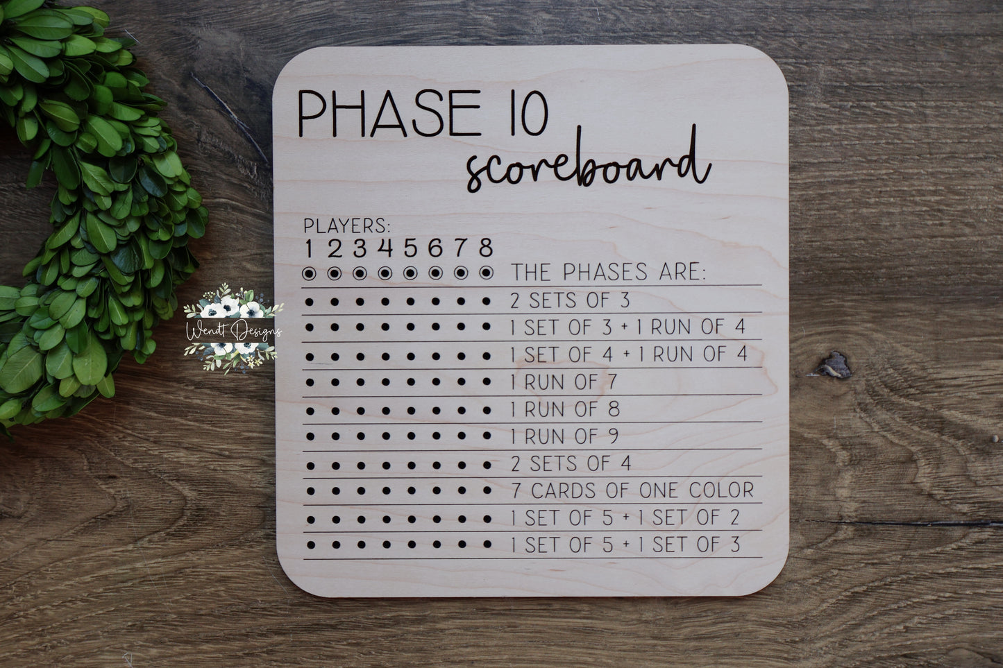 Phase 10 Scoreboards - Personalized and Generic