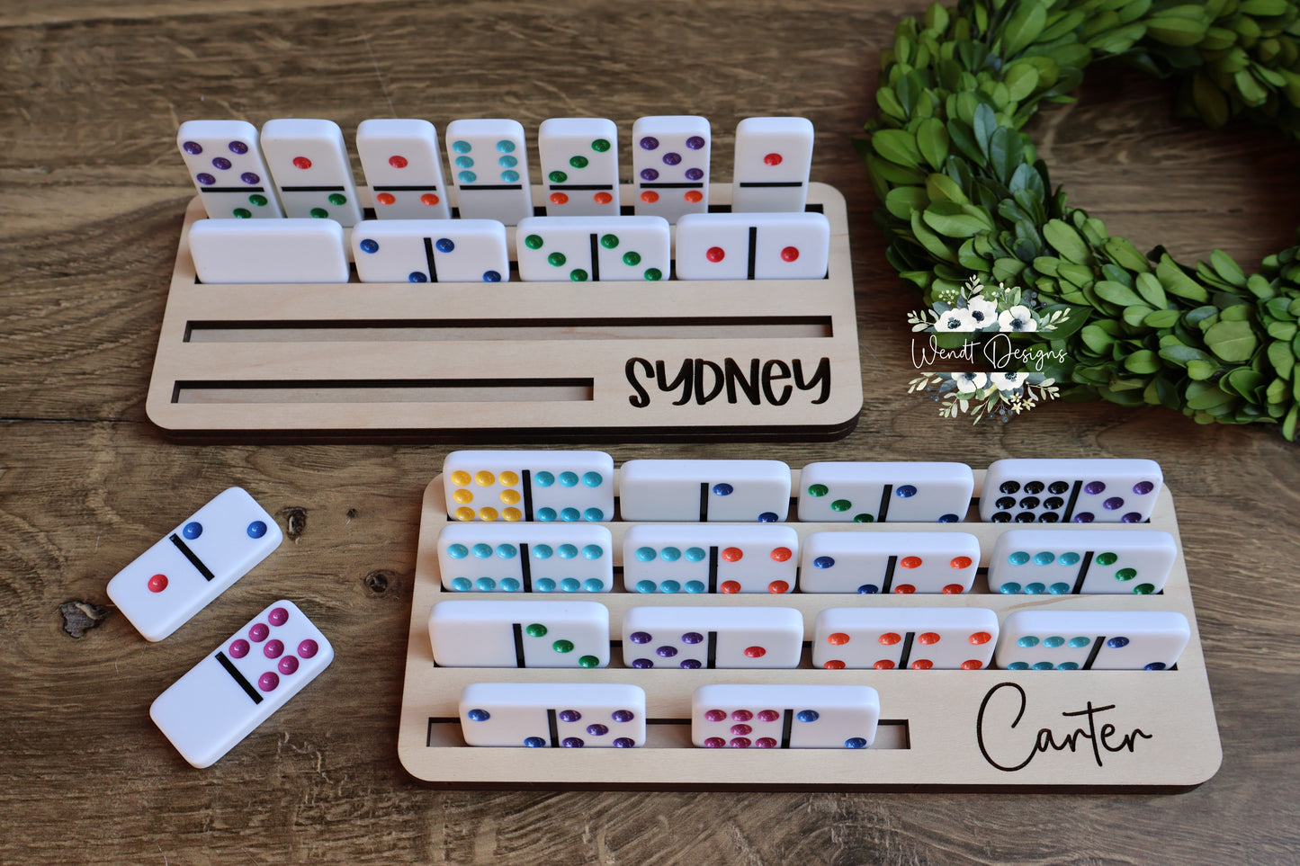 Personalized Dominoes Holders