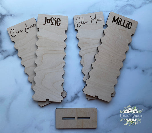 Personalized Scrunchie Holders - Fully Engraved -WS