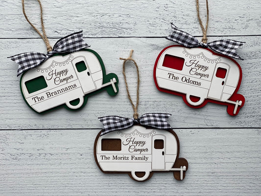 Happy Camper Family Ornaments 2025 -WS