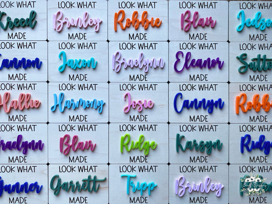Look What I Made Personalized Magnets with Acrylic Names