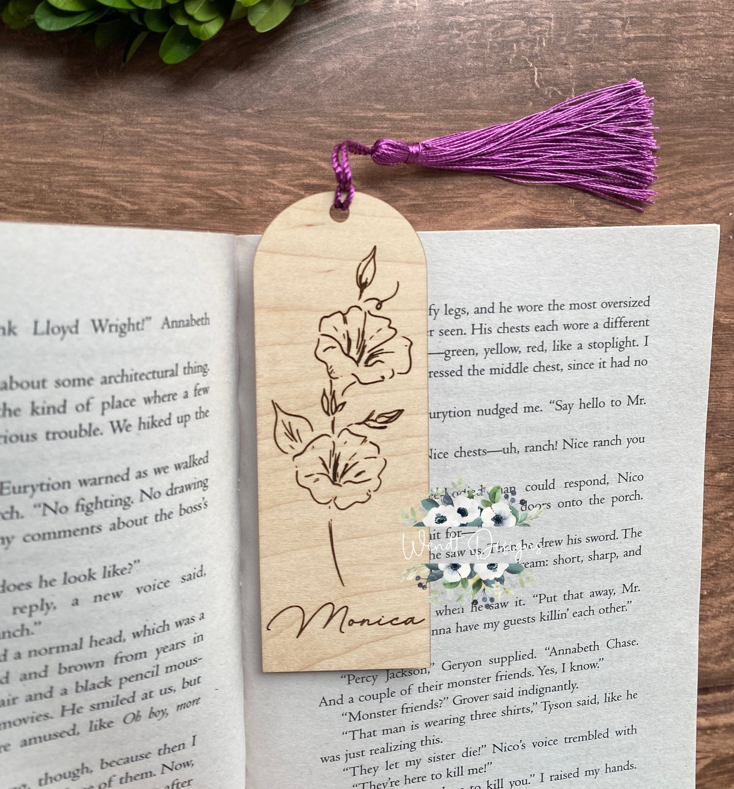 Birth Month Floral Bookmarks - Personalized