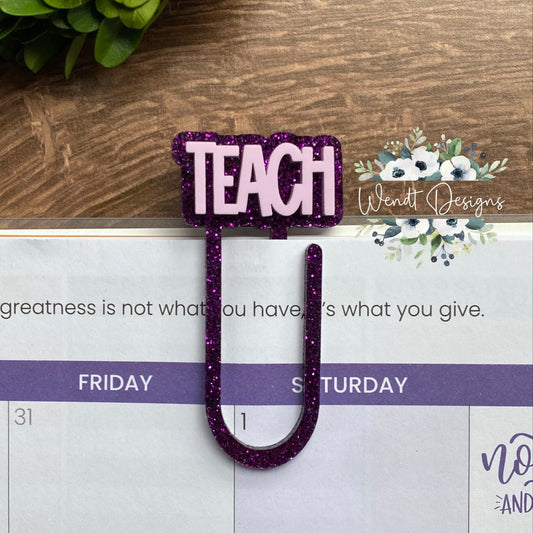 Acrylic Planner Bookmark for Teachers