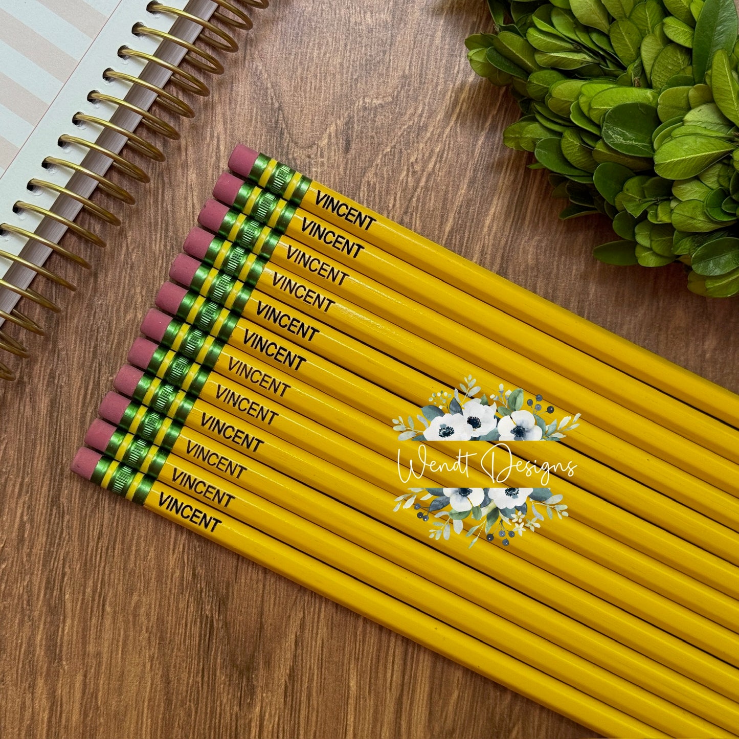 Engraved Pencils: Neon, Pastel, and Yellow