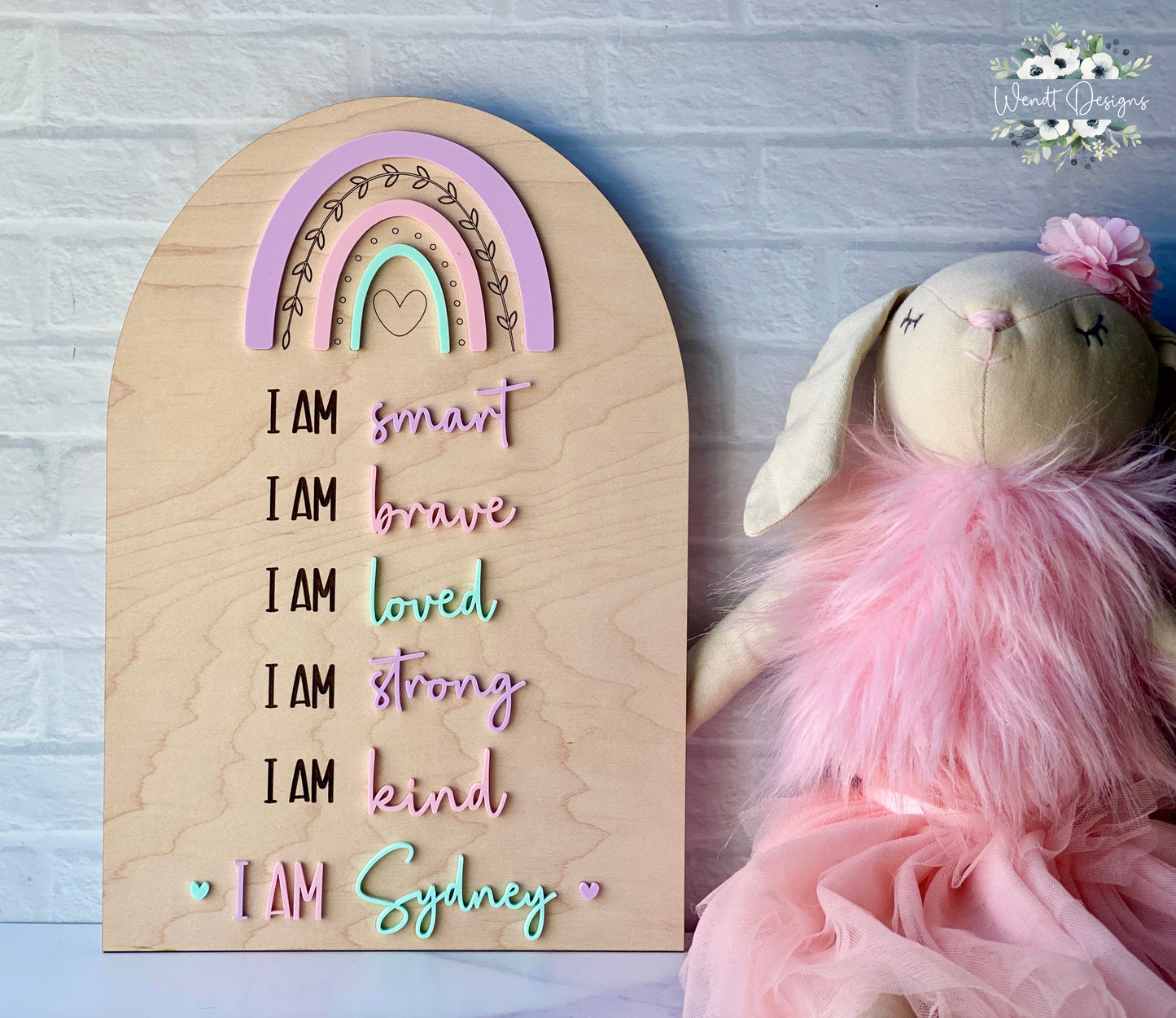 Personalized Affirmation Signs - Acrylic and Engraved Maple