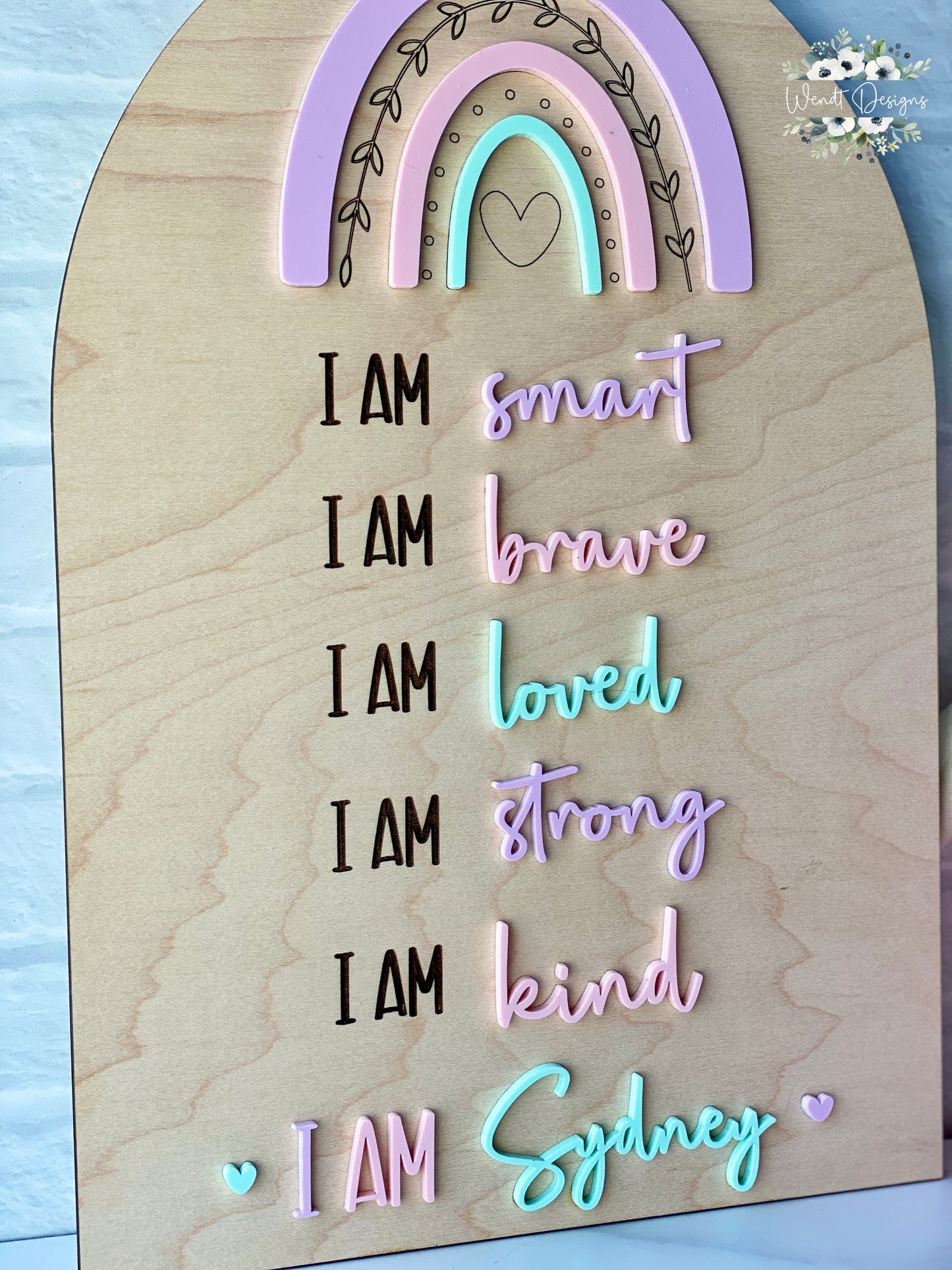 Personalized Affirmation Signs - Acrylic and Engraved Maple