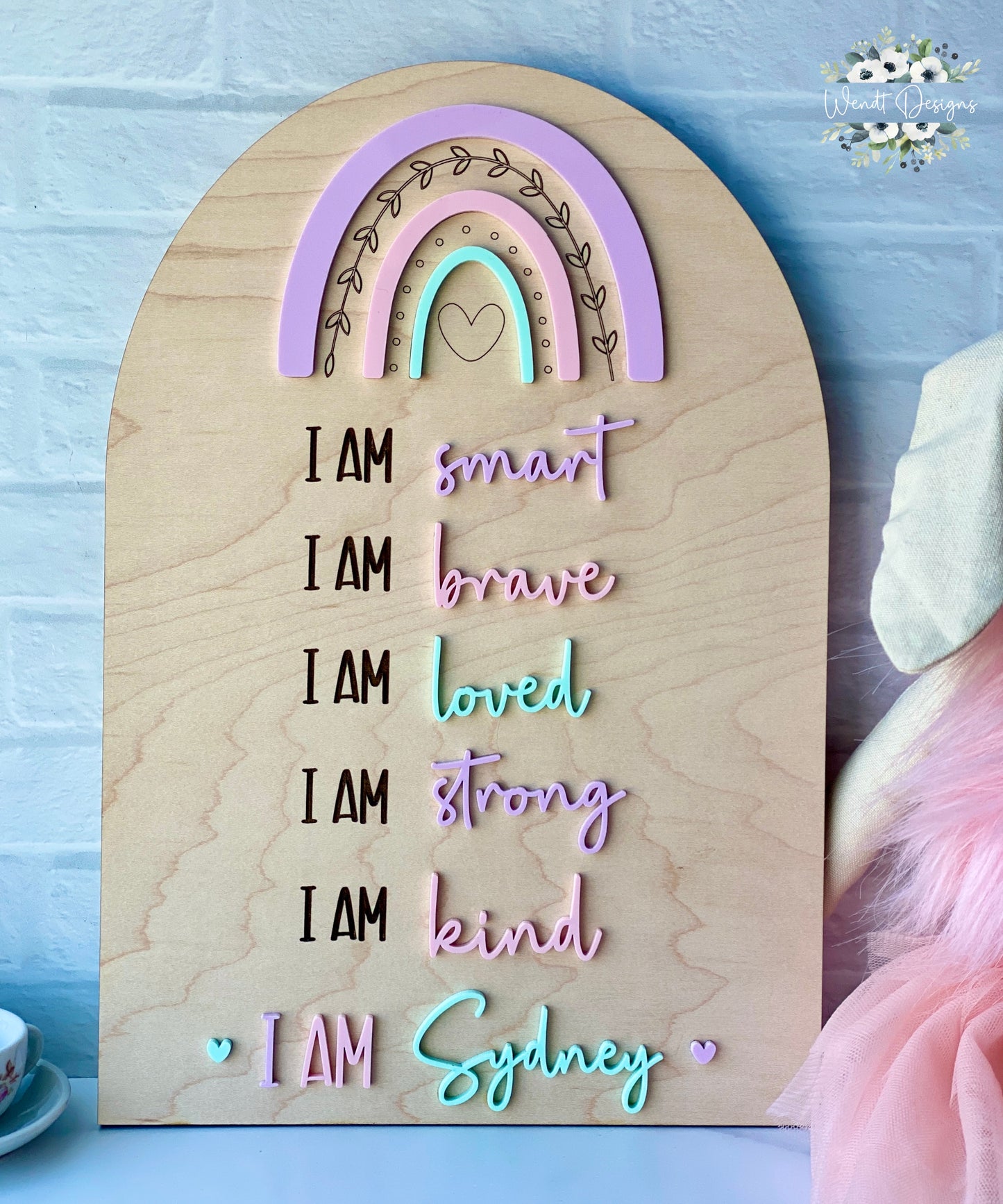 Personalized Affirmation Signs - Acrylic and Engraved Maple