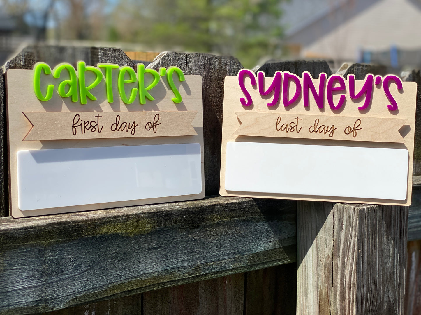 Mini Milestone Boards with Interchangeable and Dry Erase Options - Acrylic Names