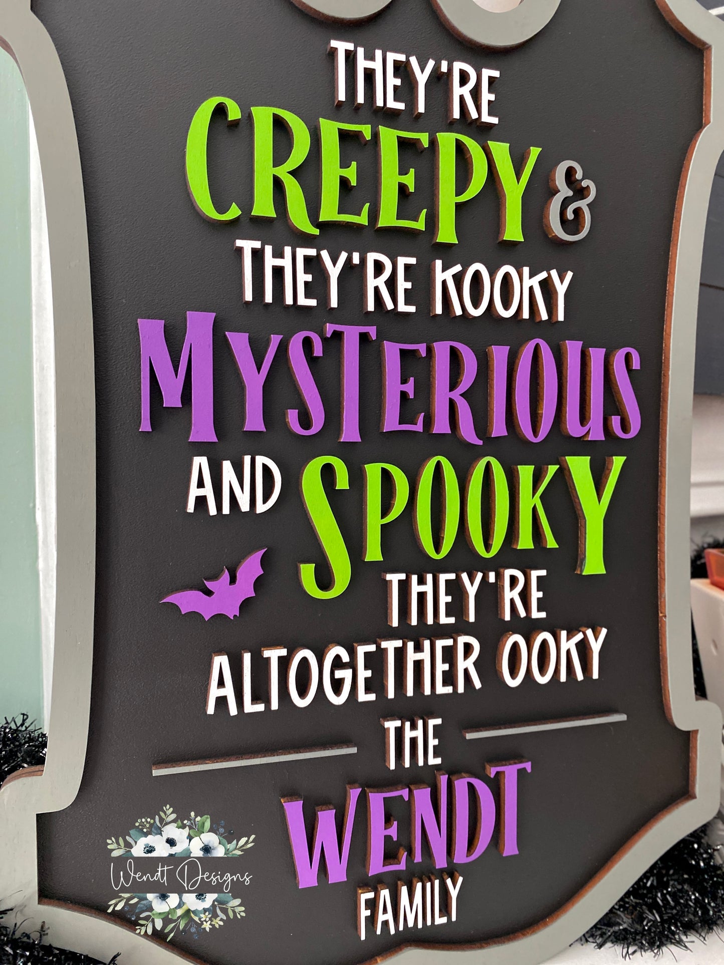 Mysterious & Spooky Family Halloween Sign