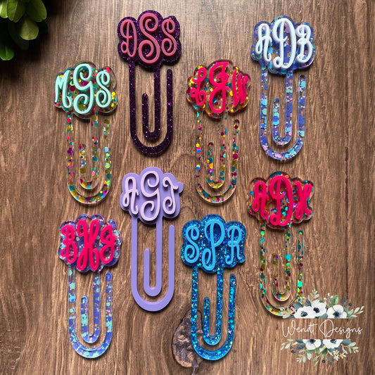 Acrylic Monogram Planner Bookmark - WS