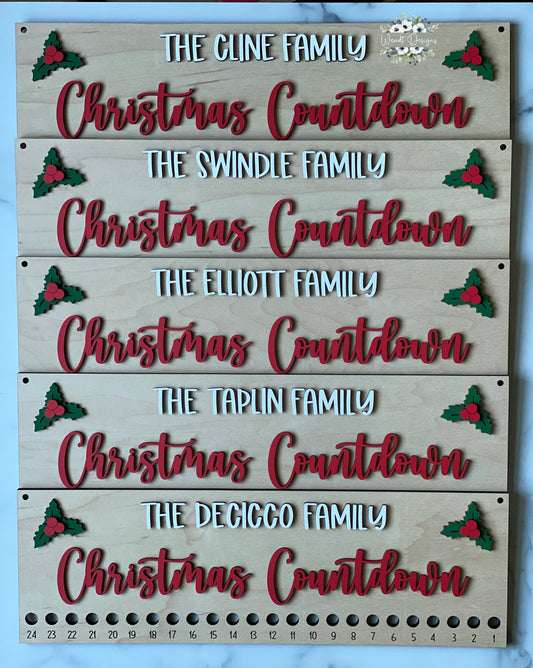 Candy Cane Countdown - Personalized WS