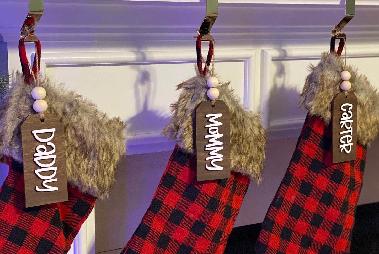 Personalized Stocking Tags - 3D Name