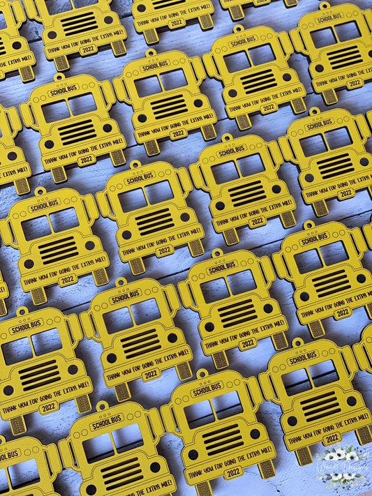 Extra Mile School Bus Gift Card Holder and Ornament  - MOQ3