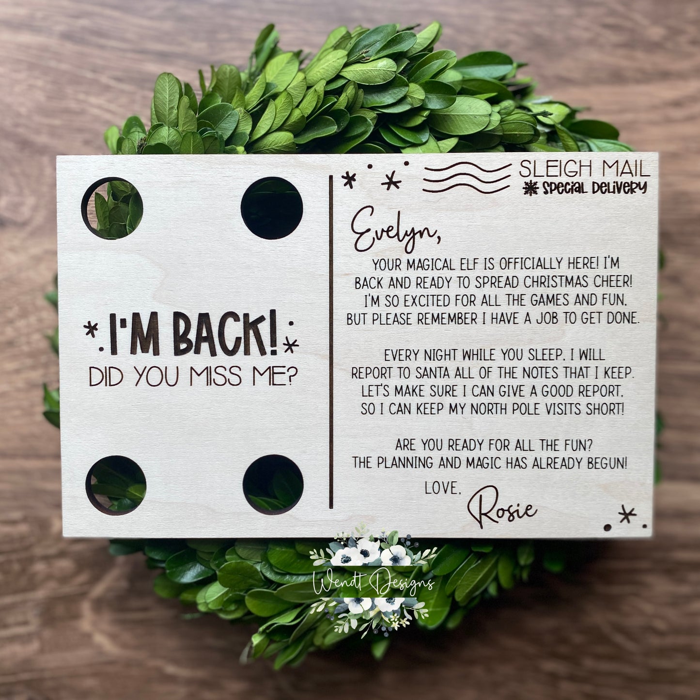 Elf Postcards - Personalized