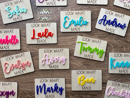 Look What I Made Personalized Magnets with Acrylic Names