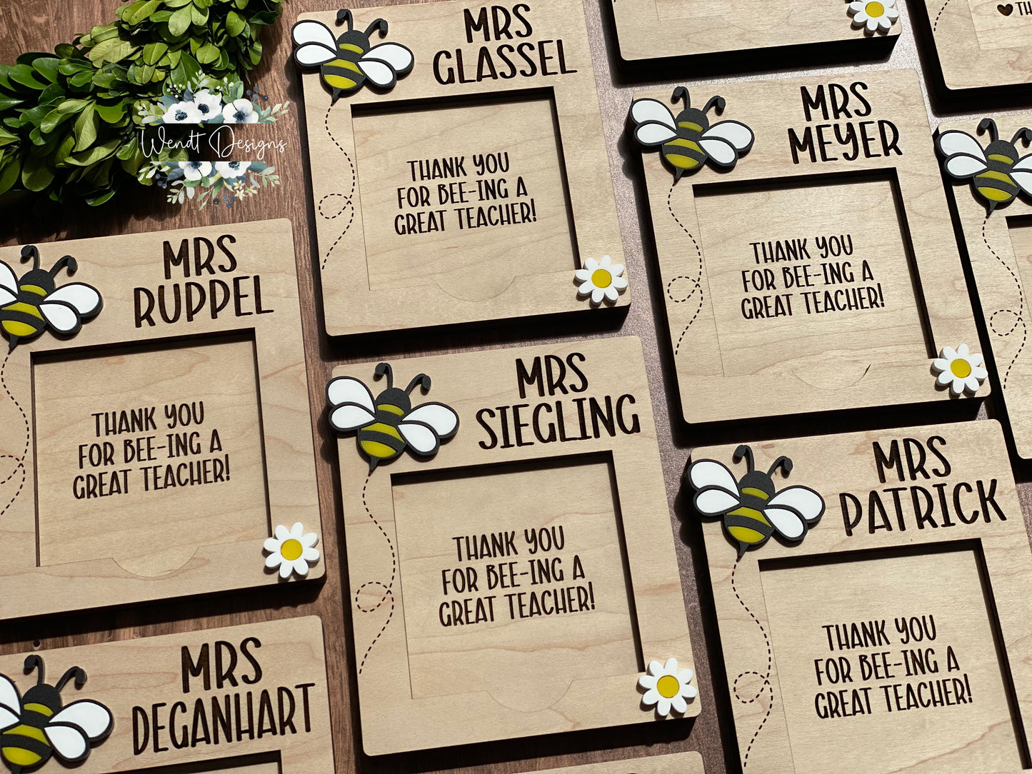 Bee Themed Sticky Note Holders - Personalized