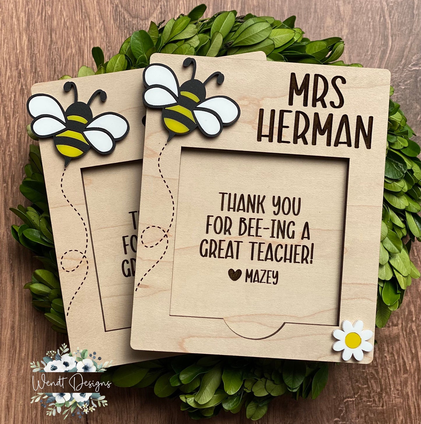 Bee Themed Sticky Note Holders - Personalized