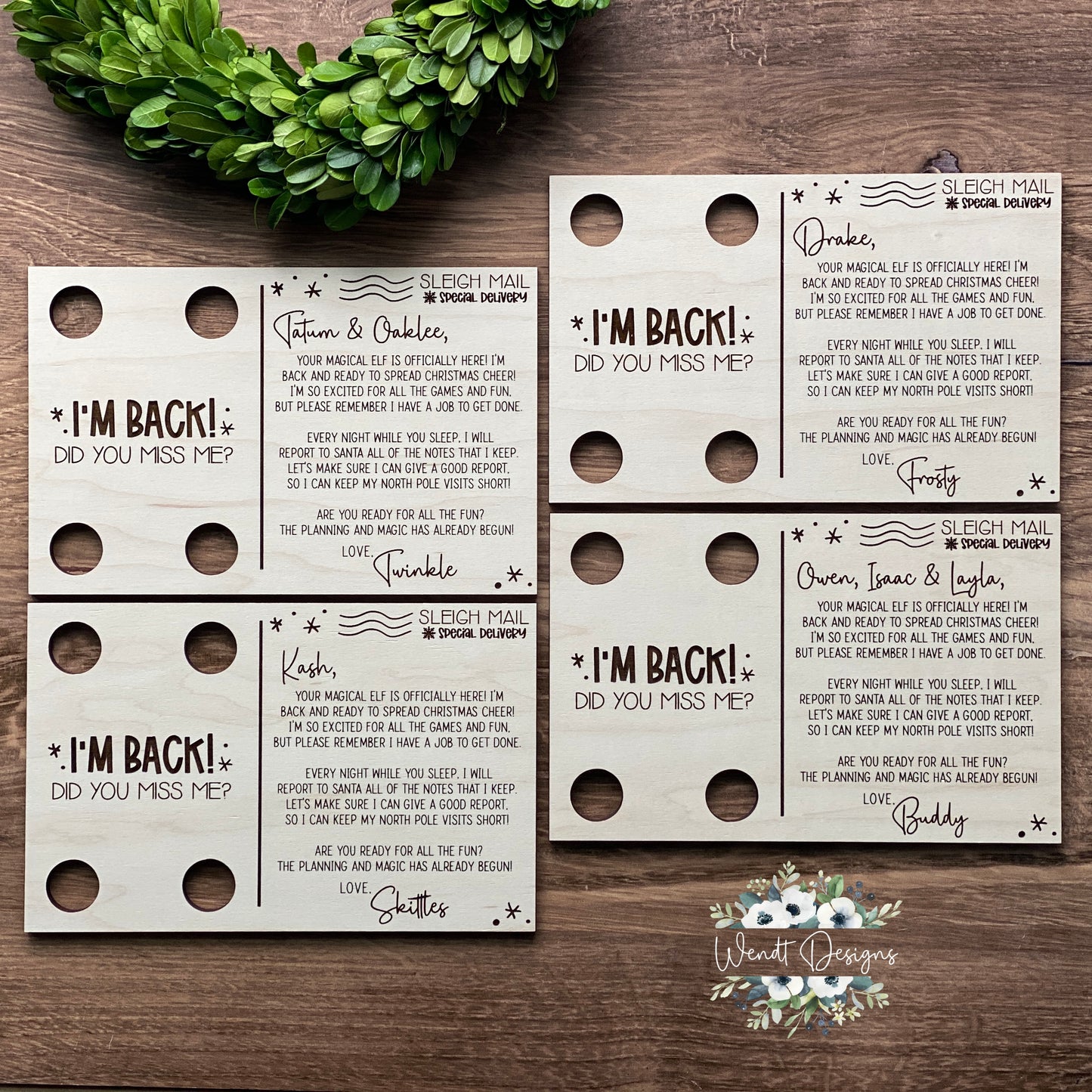 Elf Postcards - Personalized