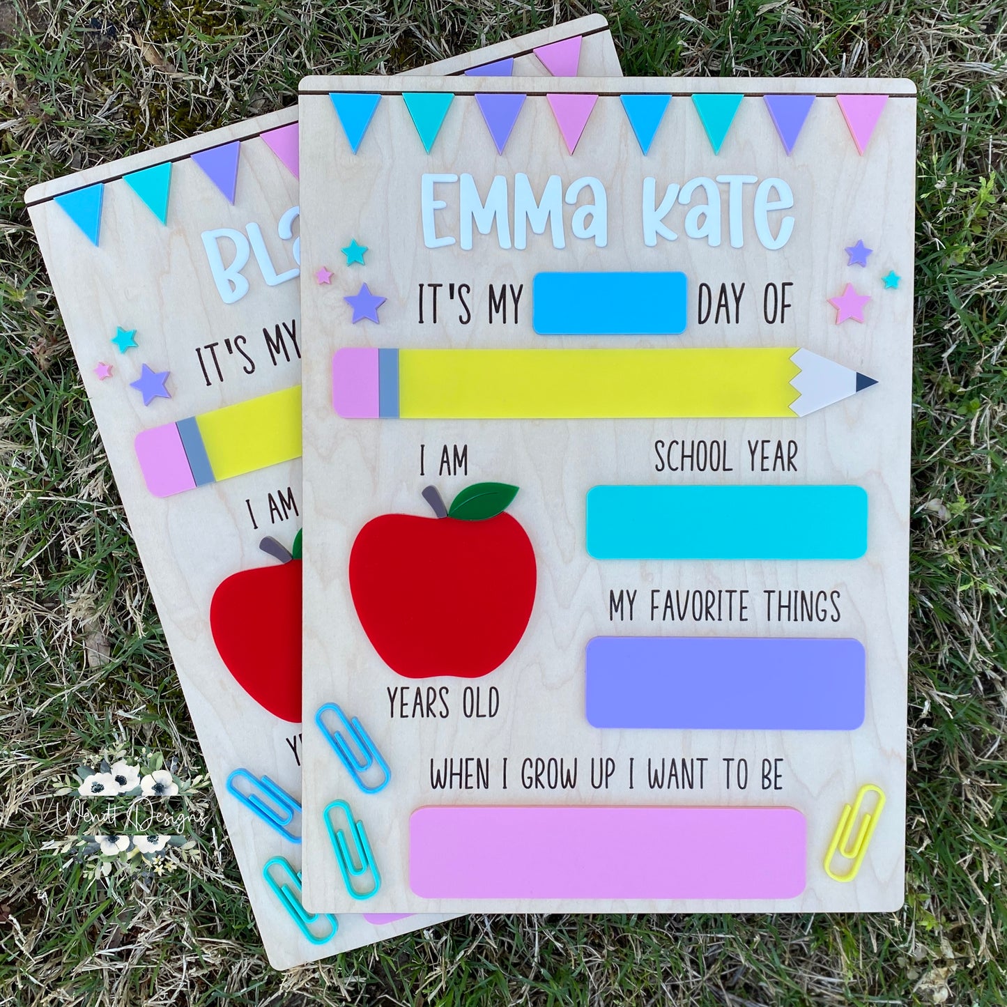 Personalized All About Me School Photo Boards