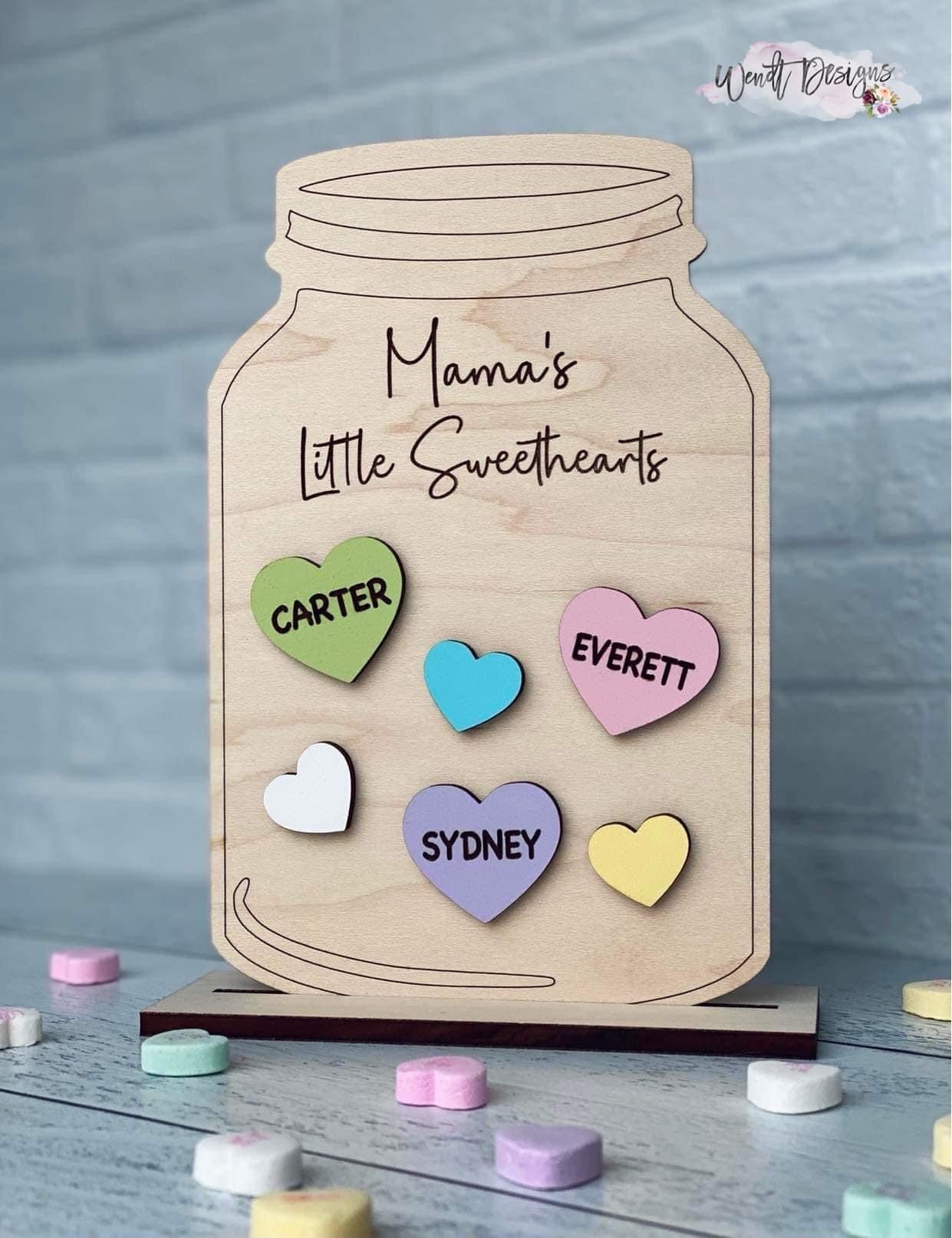 Little Sweetheart Mason Jar Sign with Stand