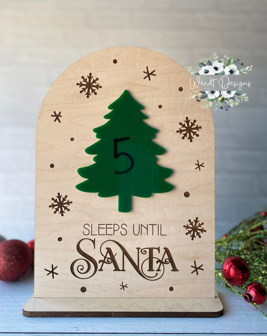 Sleeps Until Santa Dry Erase Countdowns - Two Versions -WS