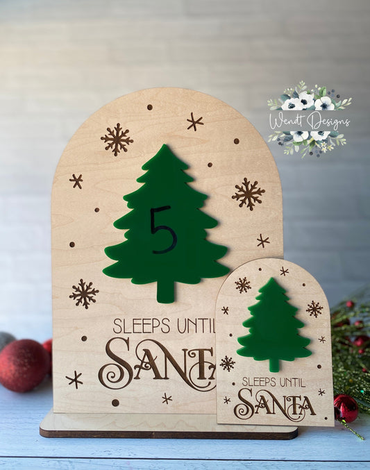 Sleeps Until Santa Dry Erase Countdowns - Two Versions -WS