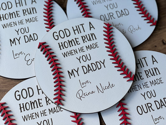 Father’s Day Baseball Sign - Any Name