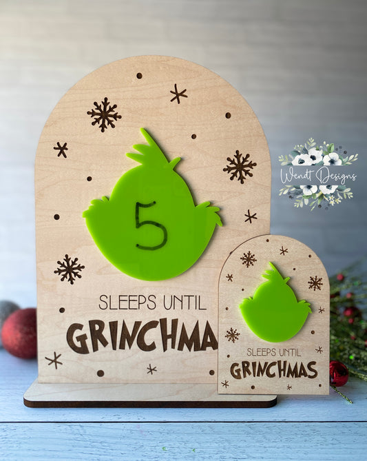 Sleeps Until Grinchmas Countdowns - Two Versions