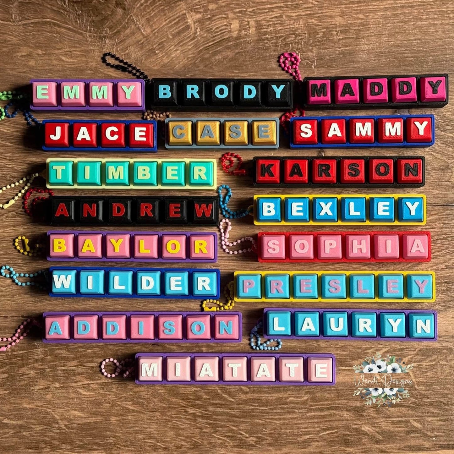 3D Printed Name Clicker Keychain