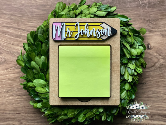Teacher Themed Sticky Note Holder - MOQ2