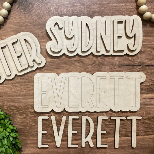 DIY Mini Name Signs for Kids -WS