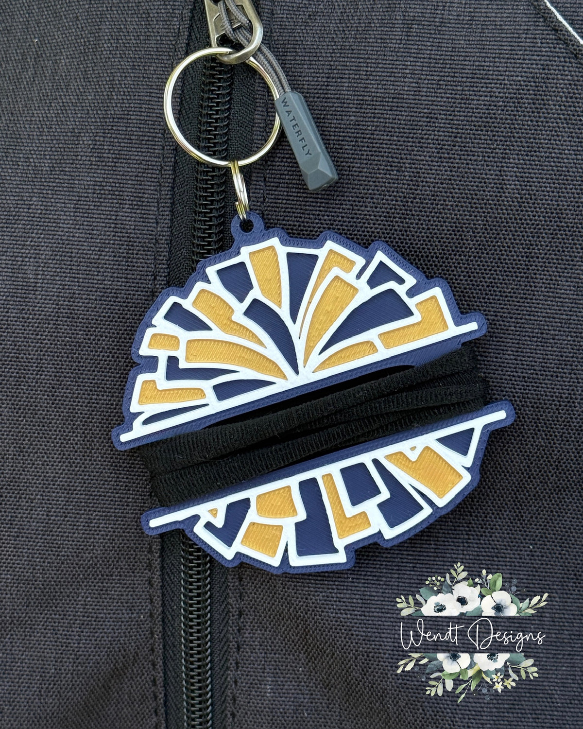 Sports Themed Hair Tie Holder Keychains