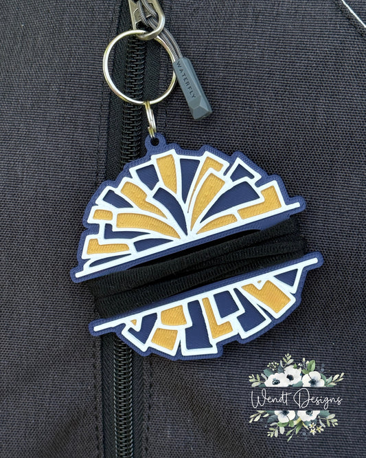 Sports Themed Hair Tie Holder Keychains- WS