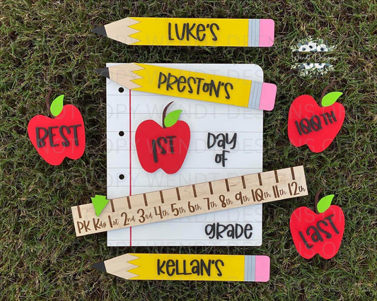 Interchangeable School Milestones Photo Prop - Personalized