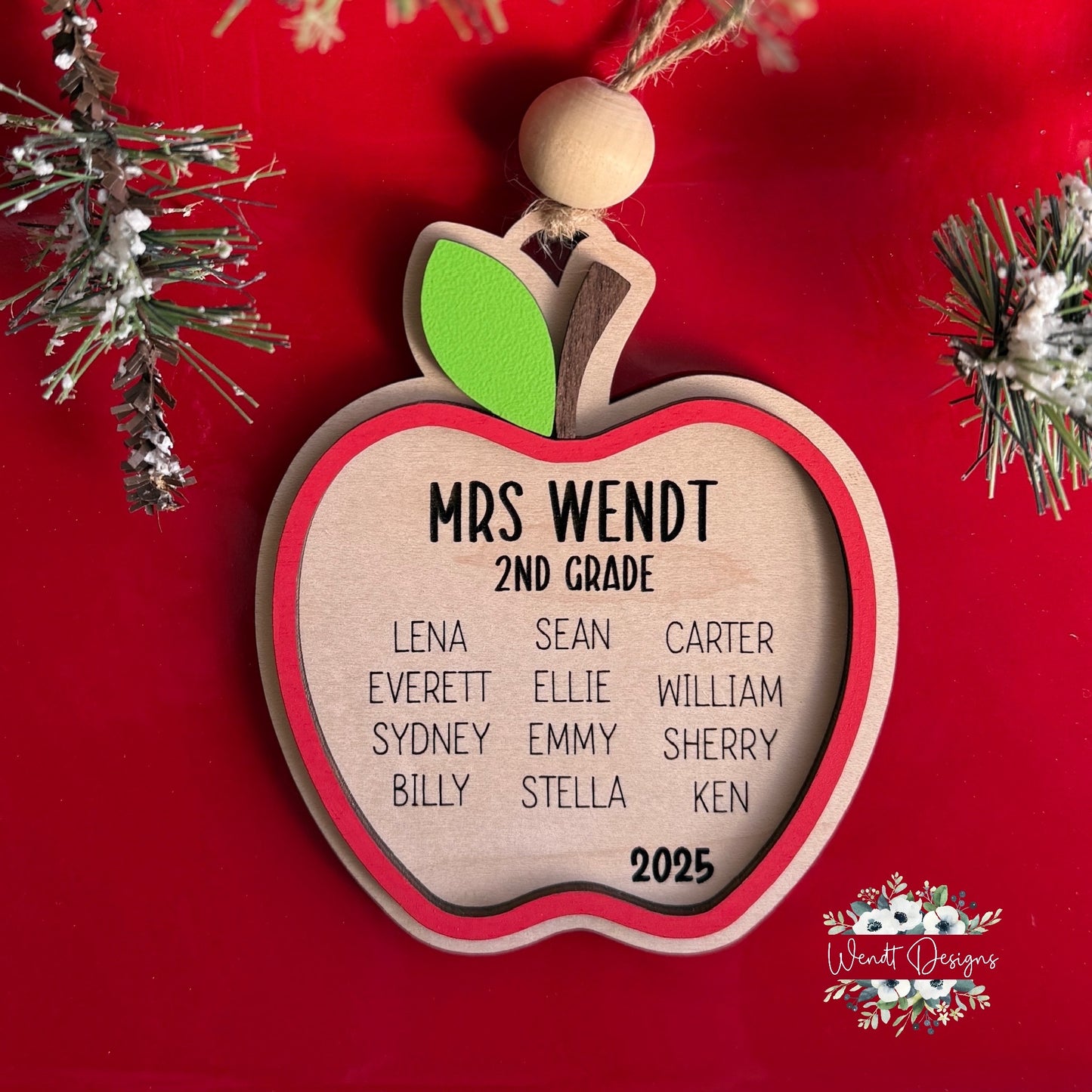 Classroom Apple Ornament