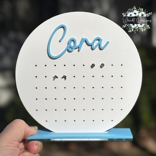 Personalized Acrylic Earring Organizer