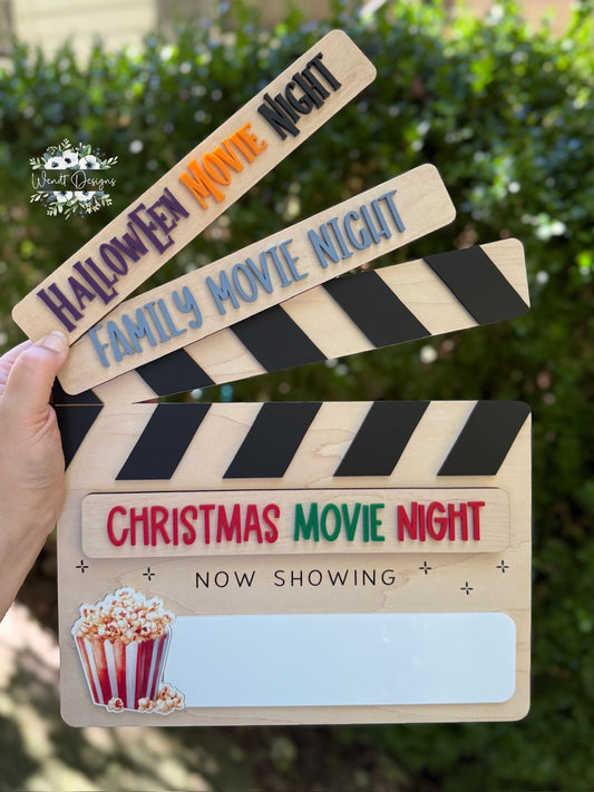 Interchangeable Movie Night Sign- WS