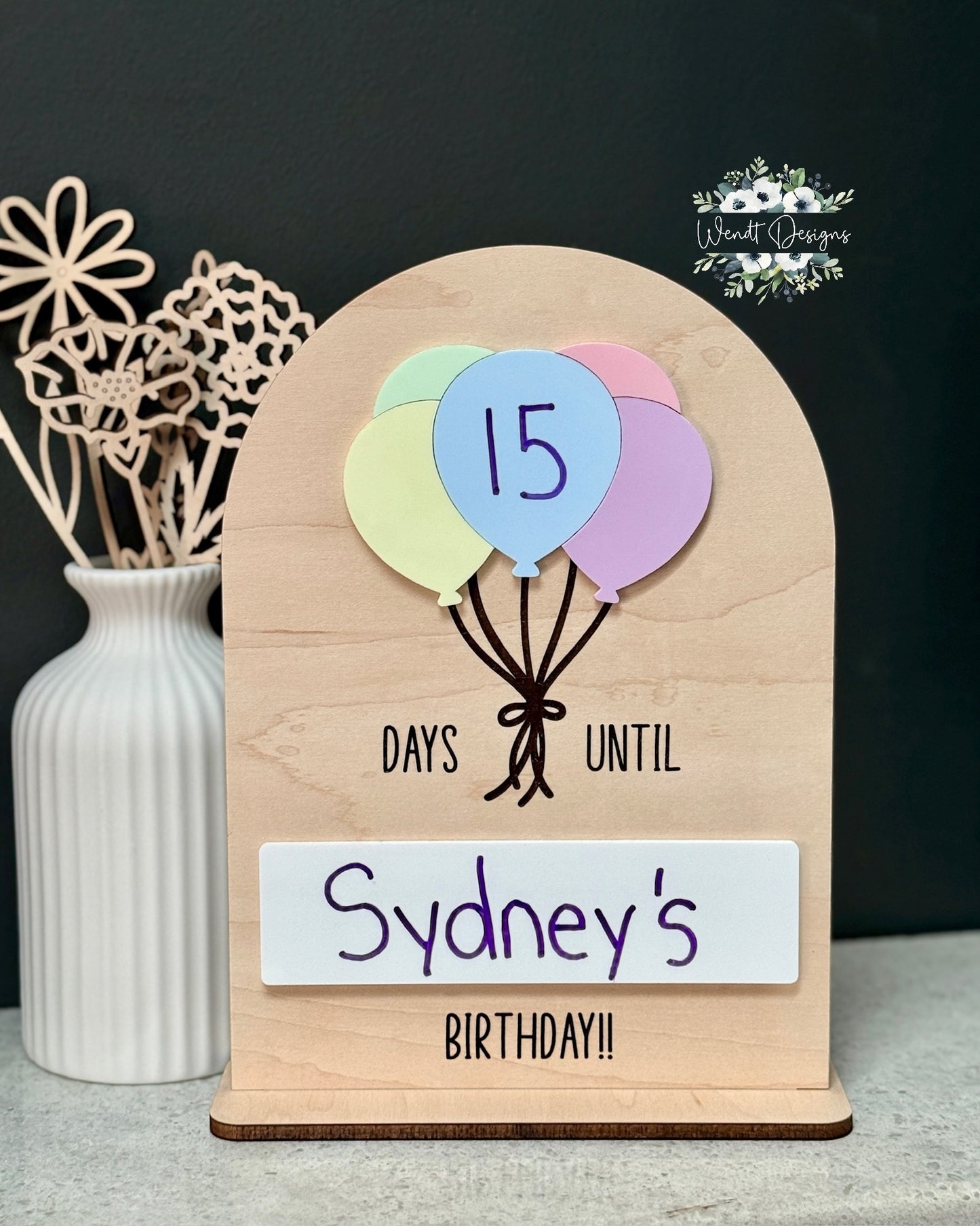 Birthday Countdown Shelf Sitters