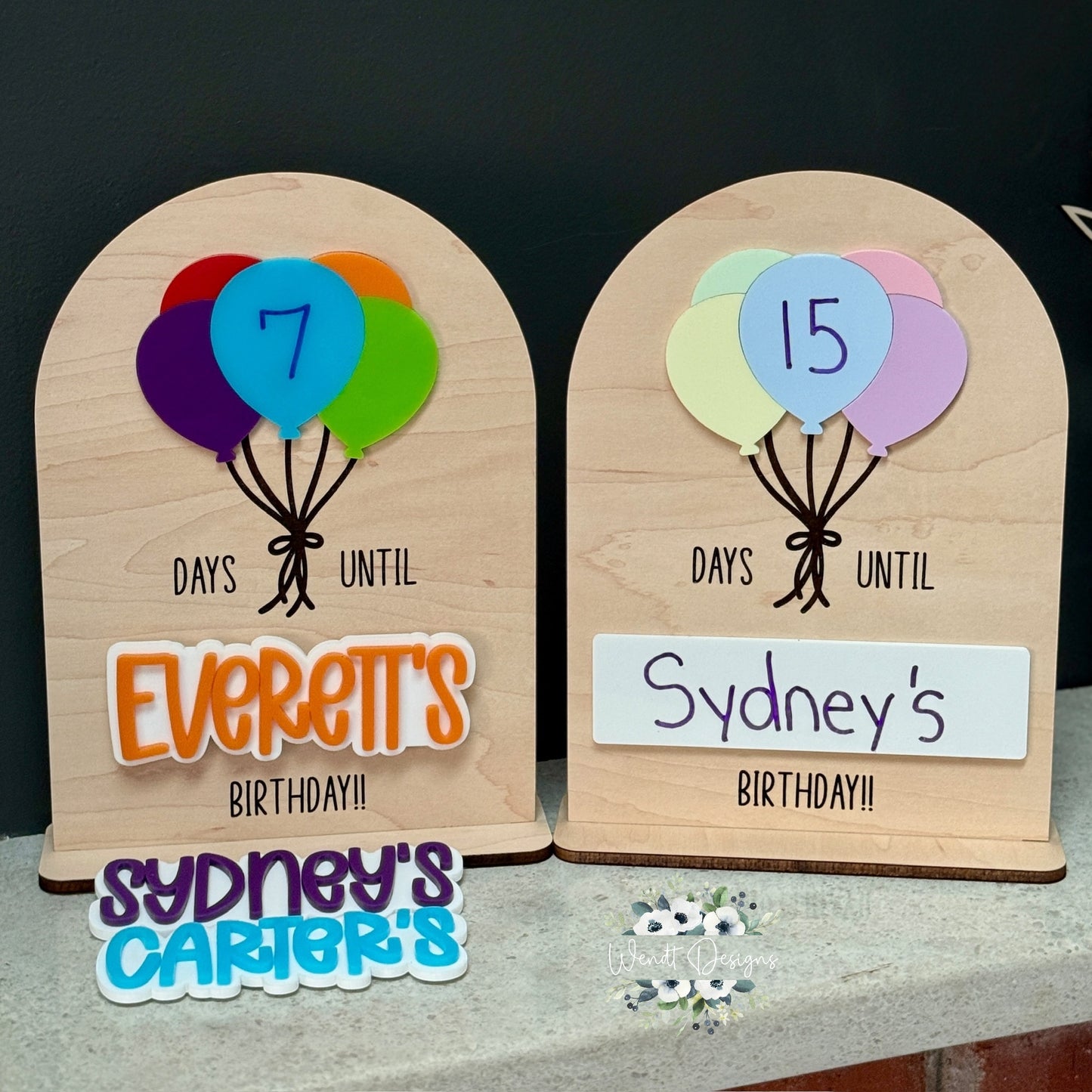 Birthday Countdown Shelf Sitters