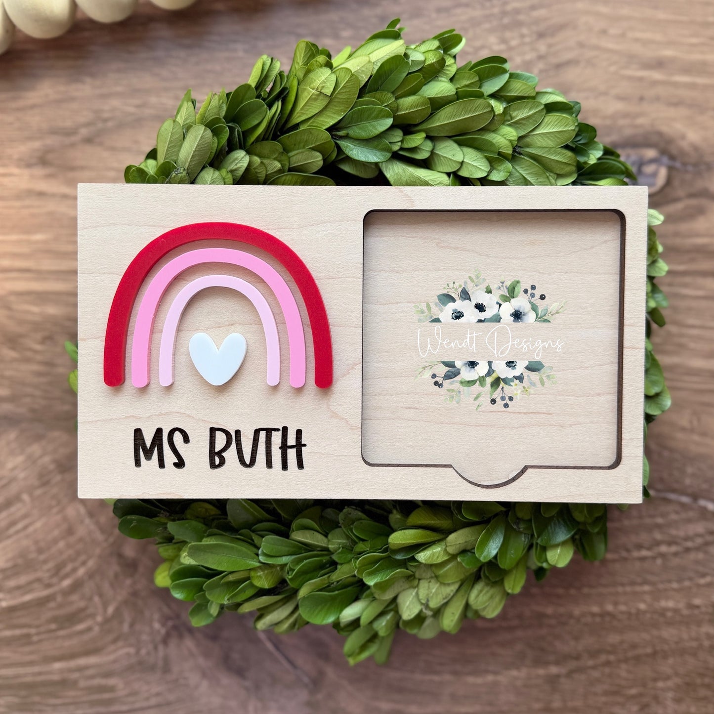 Valentines Day Rainbow Sticky Note Holder