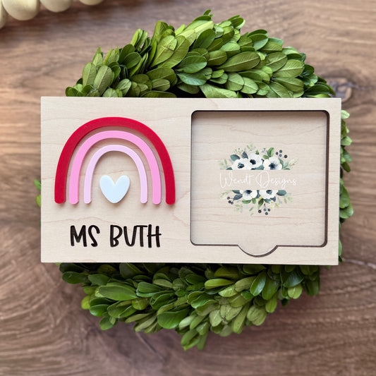 Valentines Day Rainbow Sticky Note Holder