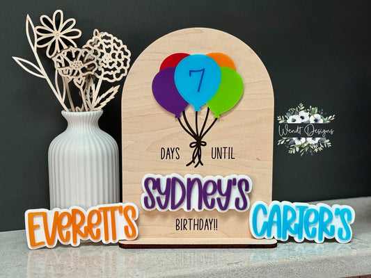 Birthday Countdown Shelf Sitters