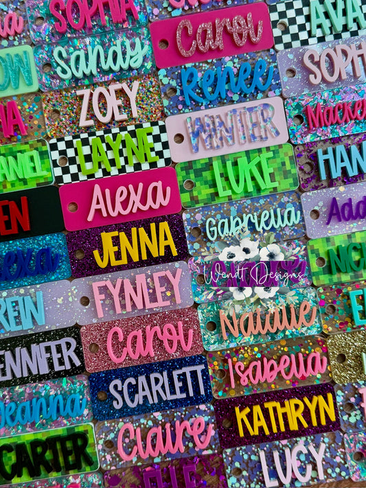 Personalized Water Bottle Charms