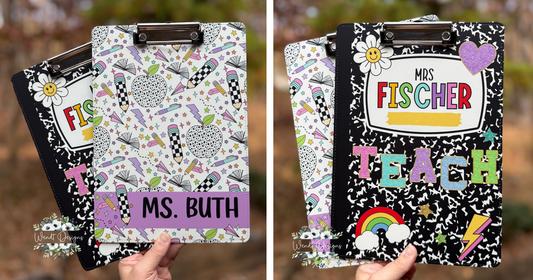 Personalized Teacher Clipboards - PU Leather