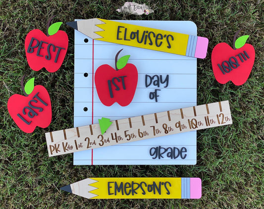 Interchangeable Milestones - Back to School Photo Prop -WS