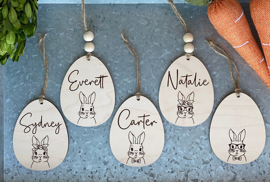 Farmhouse Chic Easter Basket Tags - WS